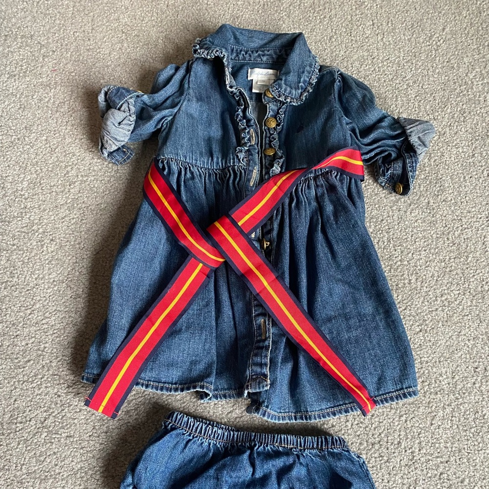 Ralf Lauren Jean Dress and Diaper Cover